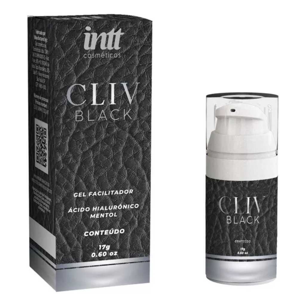 Cliv Intt Black 17g Gel Lubrificante com Ácido Hialurônico e Mentol – Intt Cosméticos - Premium em Oferta na Shopee