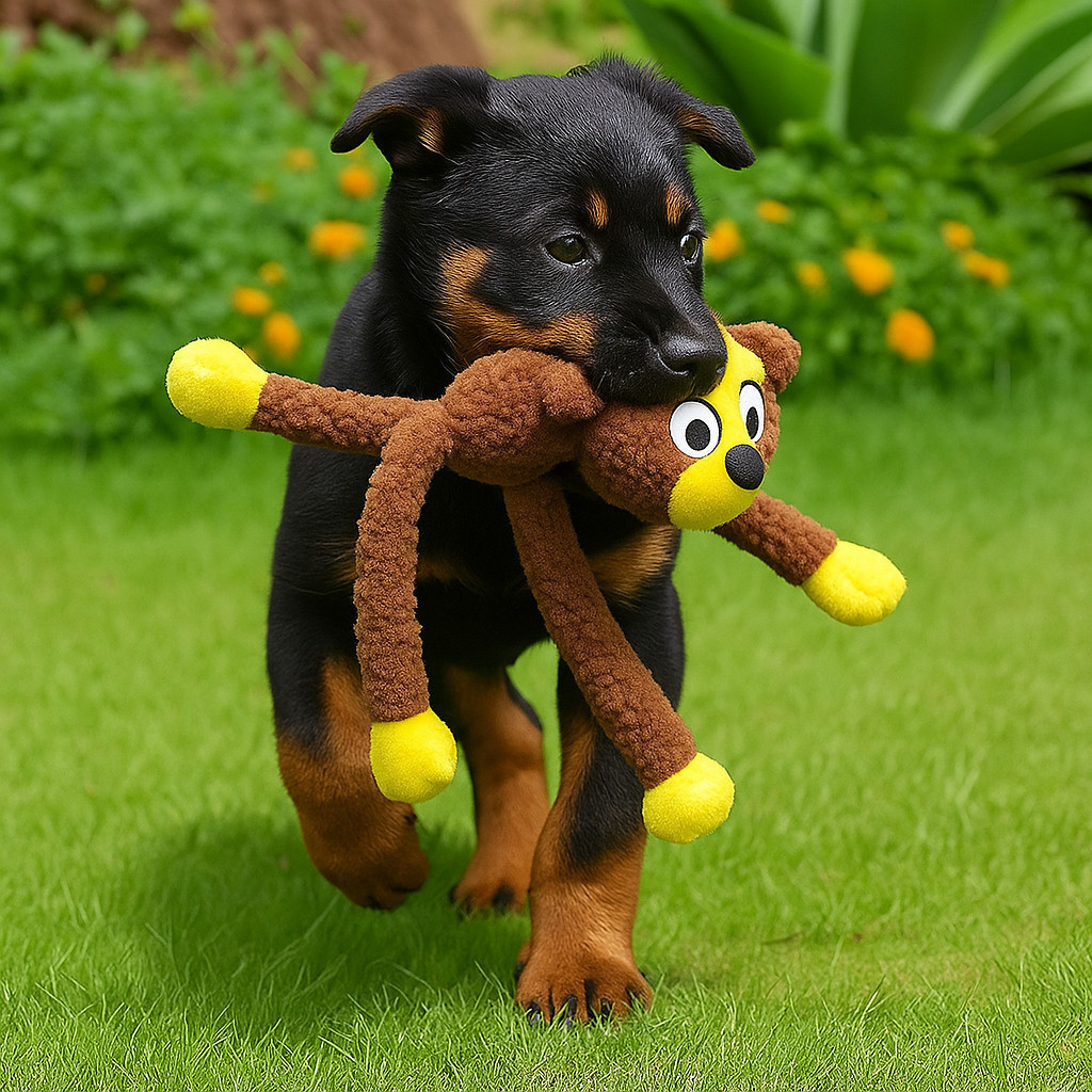 Macaco Mordedor Bola Brinquedo Pet Cachorro Gato Dente Treinar Adestrar Guia Ursinho Achadinhos