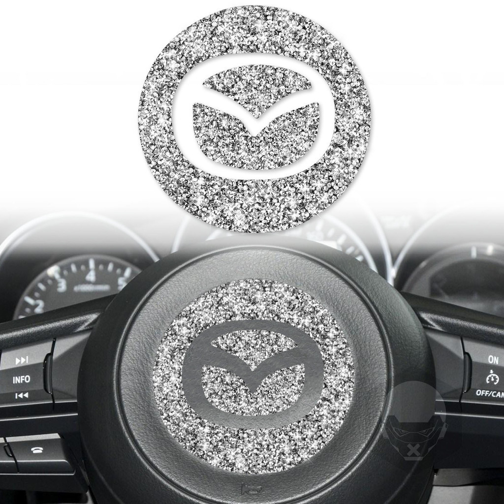 Adequado para Mazda Mazda CX-5 Kit de etiqueta de volante cravejado de diamantes Adesivo de decoração Acessórios de modi