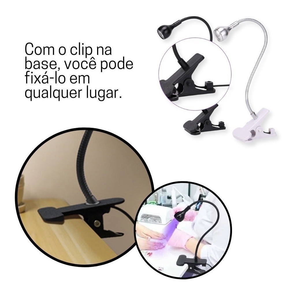 Mini cabine lanterna clip de mesa led uv secagem gel Para Unhas — imagem 2 de 2
