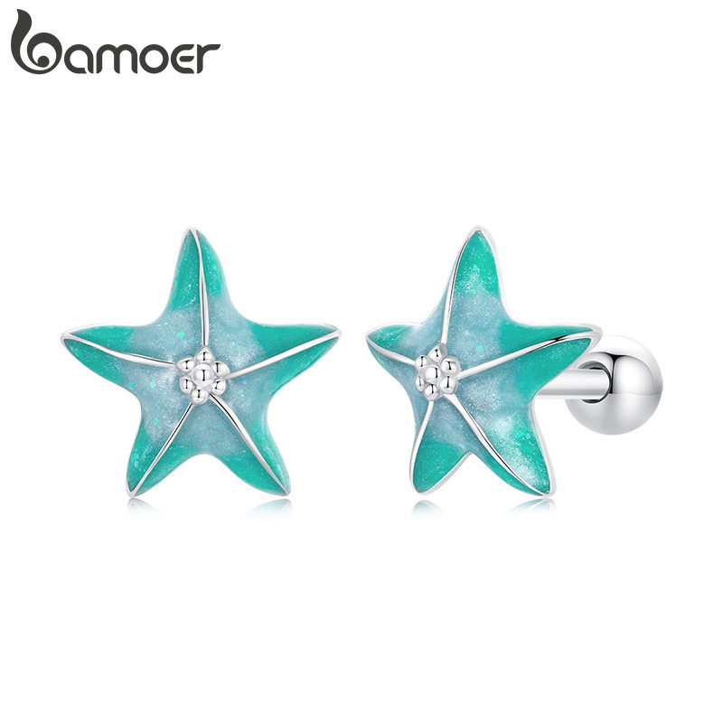 Brincos Com Rosca De Estrela Do Mar Bamoer Joias Da Moda Para Mulheres E Meninas Presente