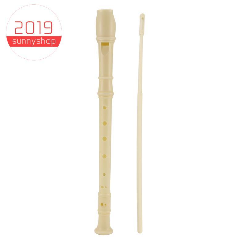 [Bestseller S] Gravador De Flauta De Plástico Branco Cremoso Para Estudantes Com 8 Furos E Bastão De Limpeza