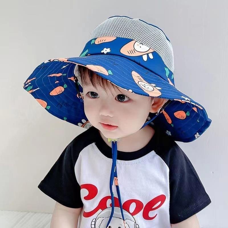 Crianças chapéu de sol Anti-ultravioleta bebê chapéu de sol chapéu de sol meninos meninas verão praia chapéu aba grande