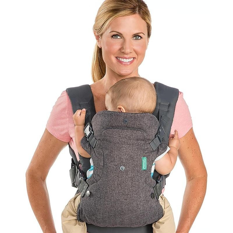 Porta-bebê 4 em 1, 1 unidade, Porta-bebê tipo wrap sem as mãos, ergonômico, conversível para usar com o bebê virado para