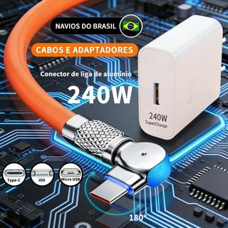 Carregador Super Rápido De 240 W Com 180 ° Cabo De Carregamento De Rotação Para Cabos Gir…