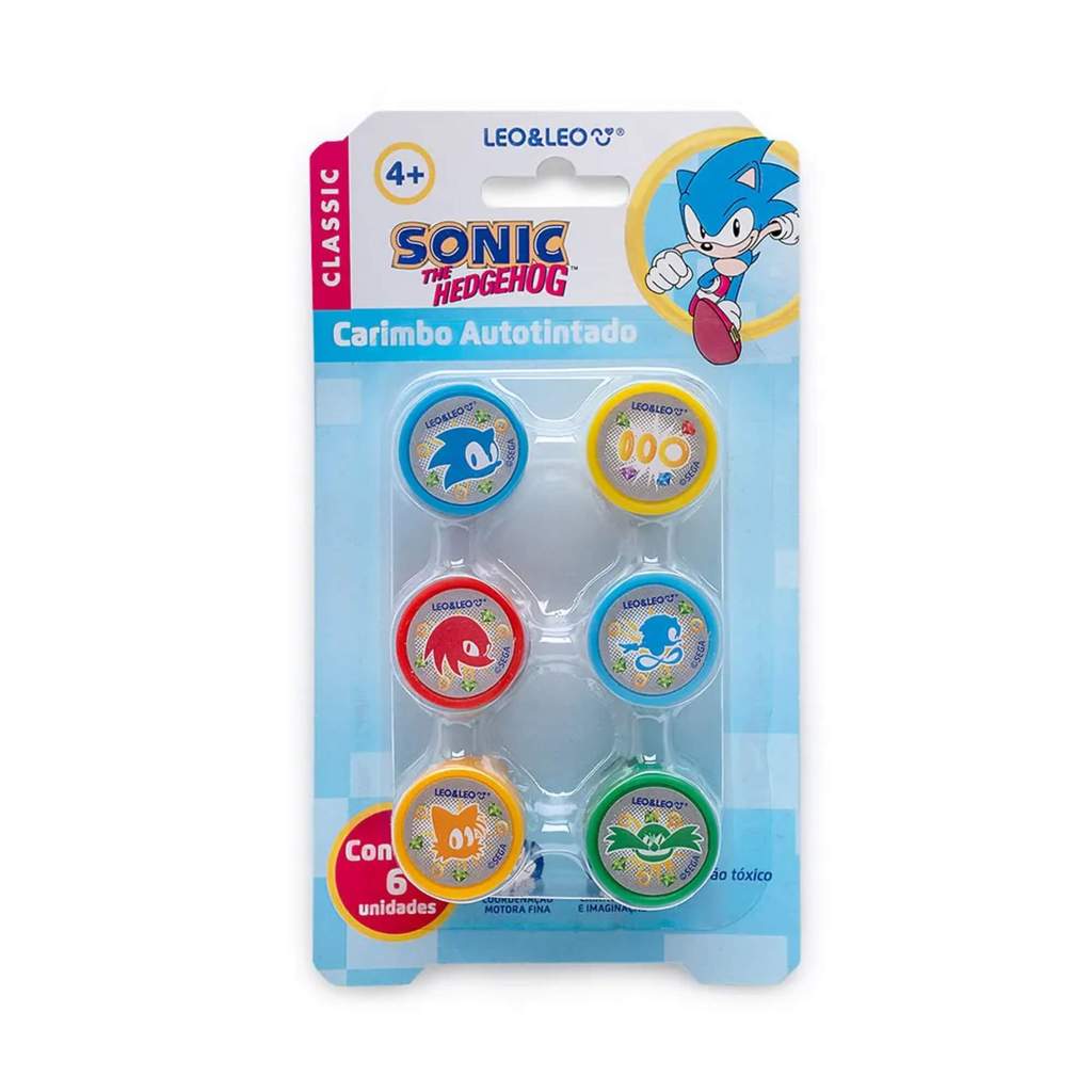 Carimbo Autotintado Decorado Sonic (Blister c/ 6 unidades) Leo&Leo Leonora - 10366 em Oferta na Shopee