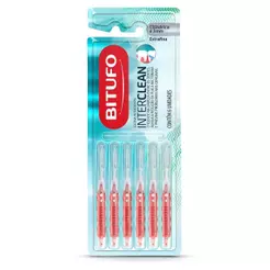 ESCOVA BITUFO INTERDENTAL INTERCLEAN COM 6 CILINDRICA EXTRAFINA