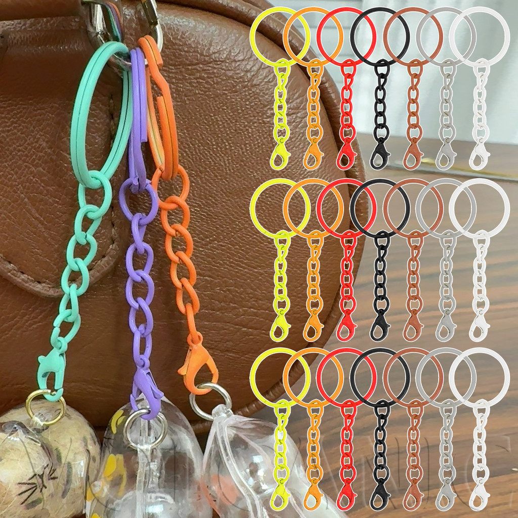 [Envio Rápido] 10/20/30 Peças Chaveiro Colorido Redondo Dividido Faça Você Mesmo Anel De Salto Para Pingentes Acessórios