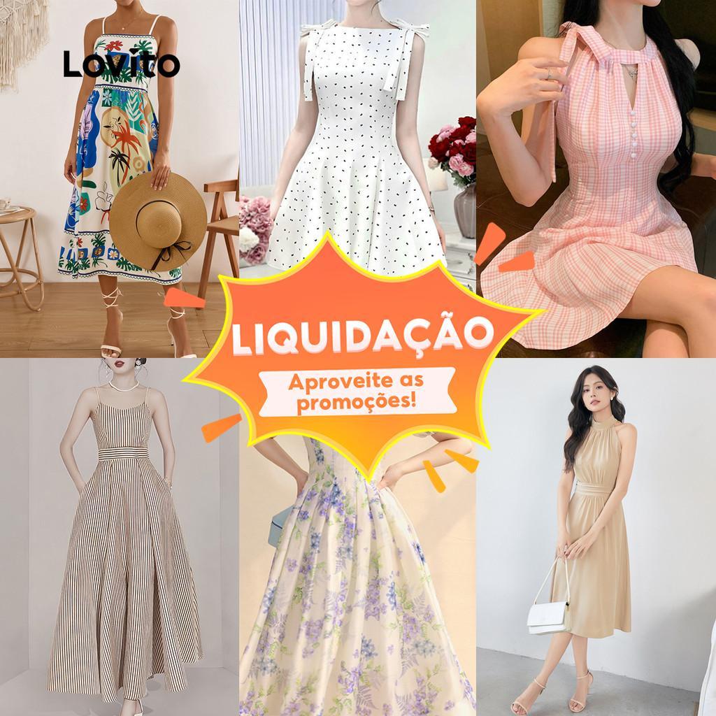 Lovito Special Casual Dress / One-piece for Women 3 (Size S) em Oferta na Shopee