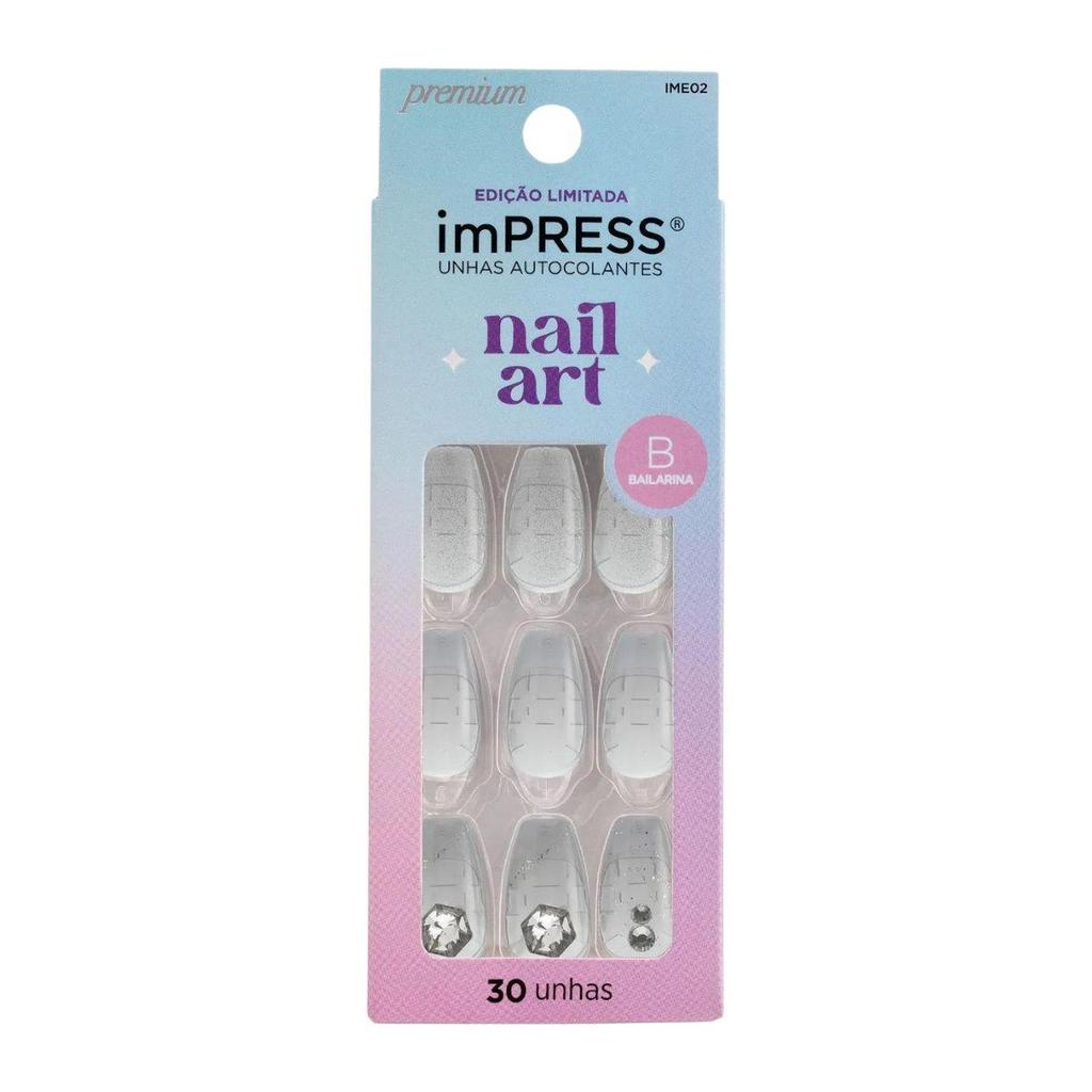 UNHAS AUTOCOLANTES KISS IMPRESS NAIL ART LEGACY BAILARINA C/30UN IME02