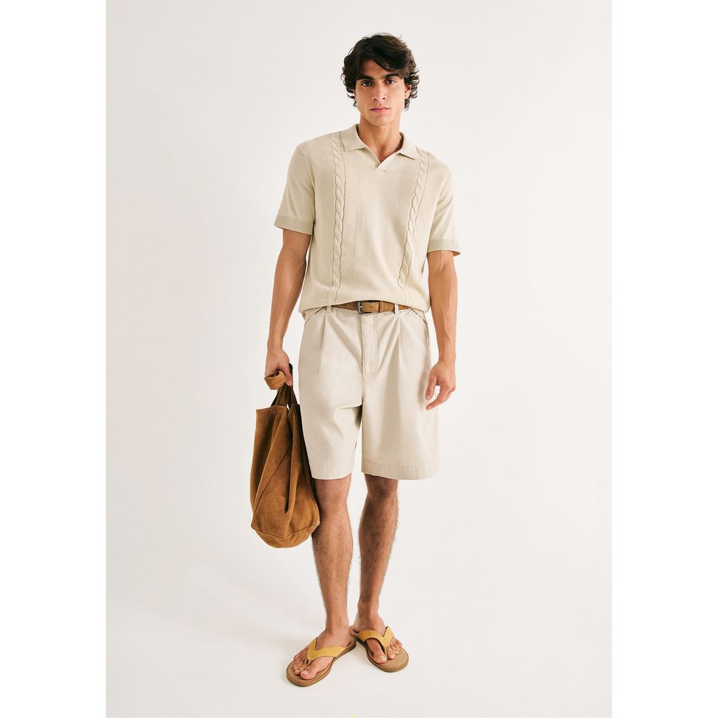 Bermuda Masculina Reta Em Sarja