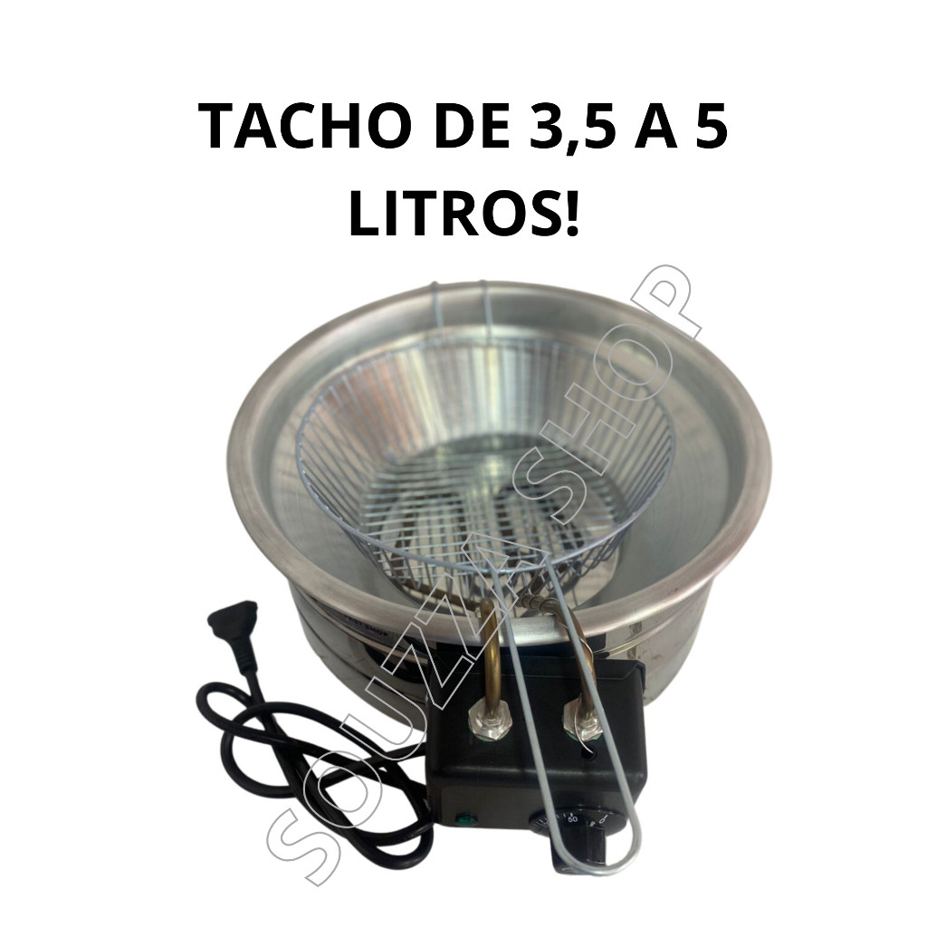 Fritadeira Elétrica em Inox Redonda Tacho 3,5 litros  profissional