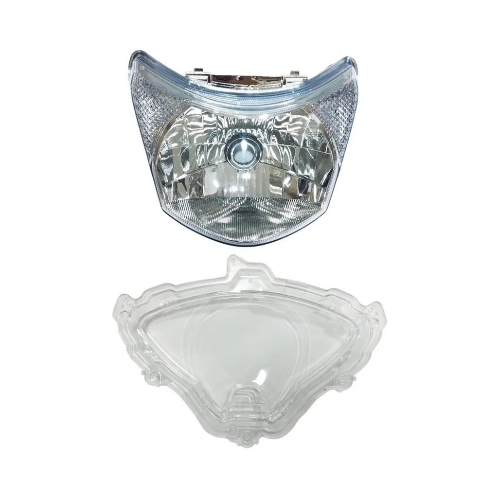 Kit Farol Lente Visor Acrilico Painel Honda Biz 125 Es Ex