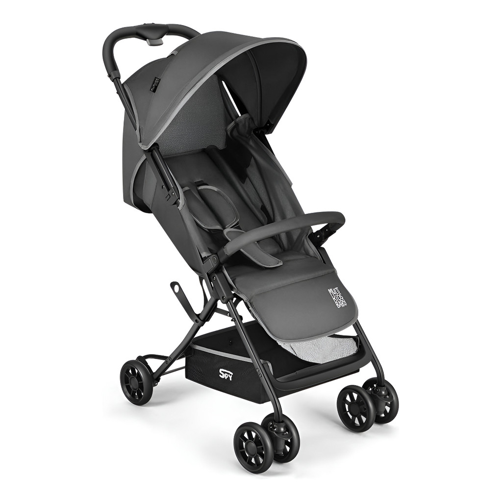 Carrinho De Bebê Compacto Spy Multikids Baby Dobrável - Bb425 Cinza Preto