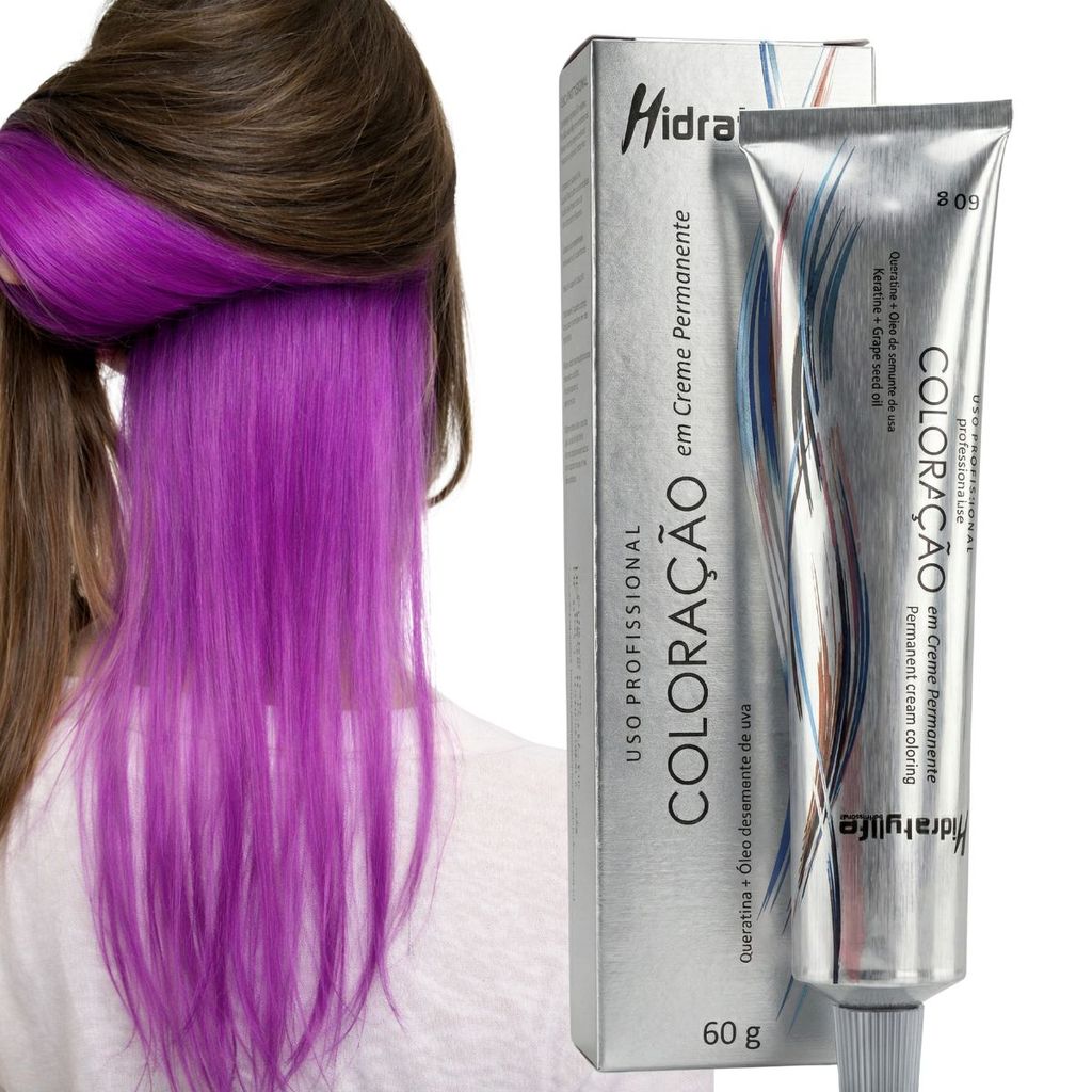 Tinta Rosa para Cabelo Pink 60g | Hidraty/Mairibel Nº1 São Paulo | Cor Intensa e Duradoura
