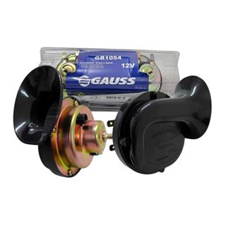 Buzina Caracol Dupla Para Carro Grave Agudo 2 Terminais 12v 110dB Com Suporte Gauss GB1054 em Oferta na Shopee