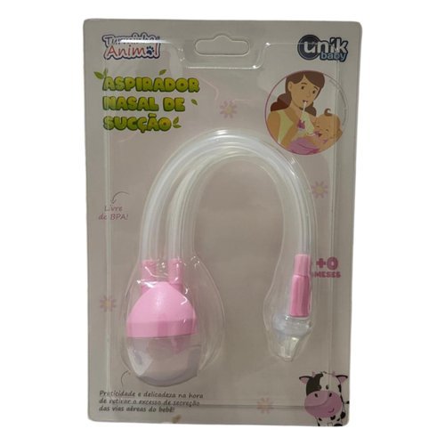 Aspirador Nasal Infantil Sucção Gentle Seguro Higienico Design Rosa Menina Conforto Facil Uso