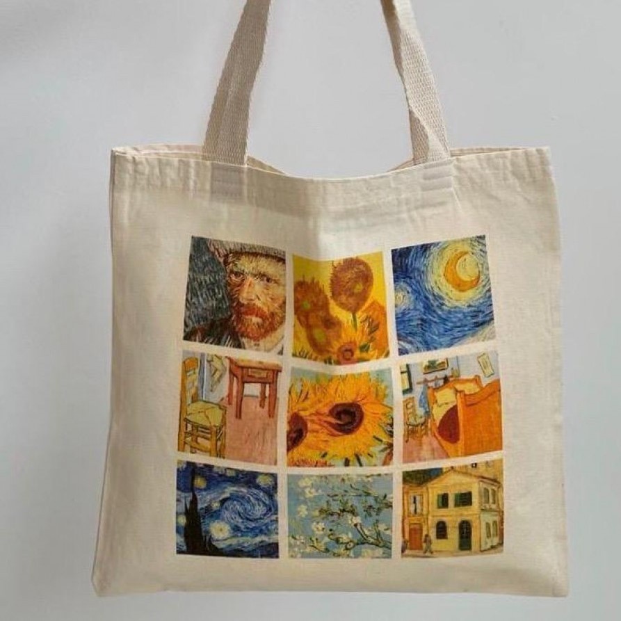 Bolsa Feminina Praia Ecobag Van Gogh em Oferta na Shopee