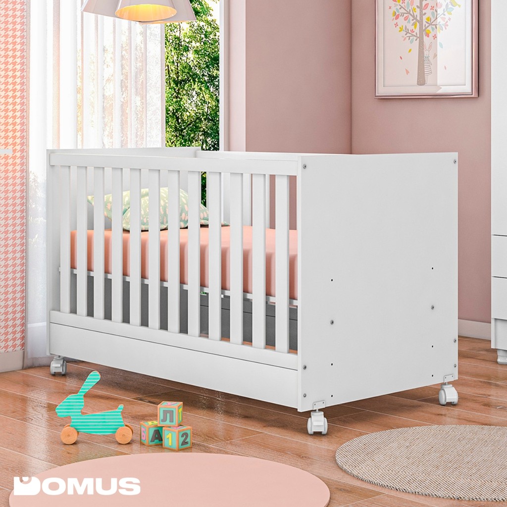 Berço Infantil que Vira Mini Cama Doce Sonho Branco