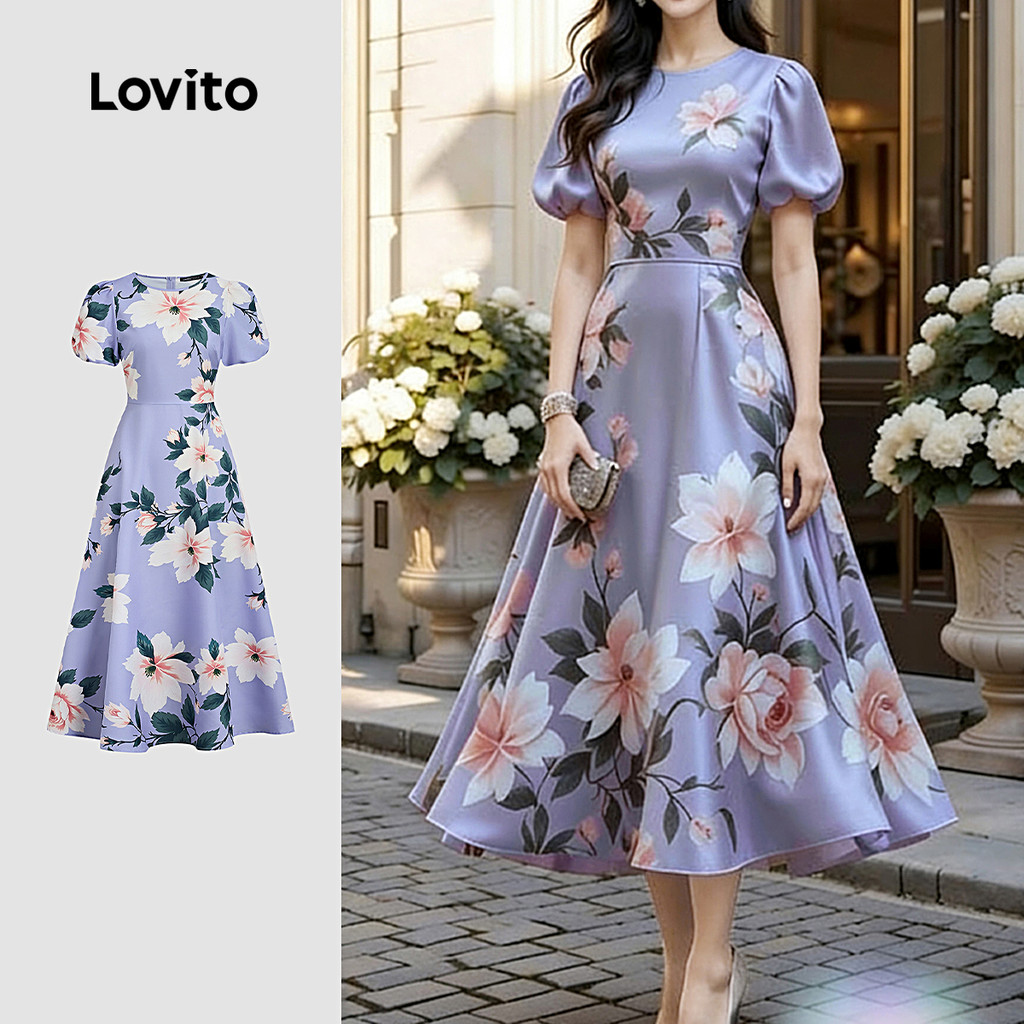 Lovito Vestido Casual Primavera/verão para Mulheres L164ED475 em Oferta na Shopee