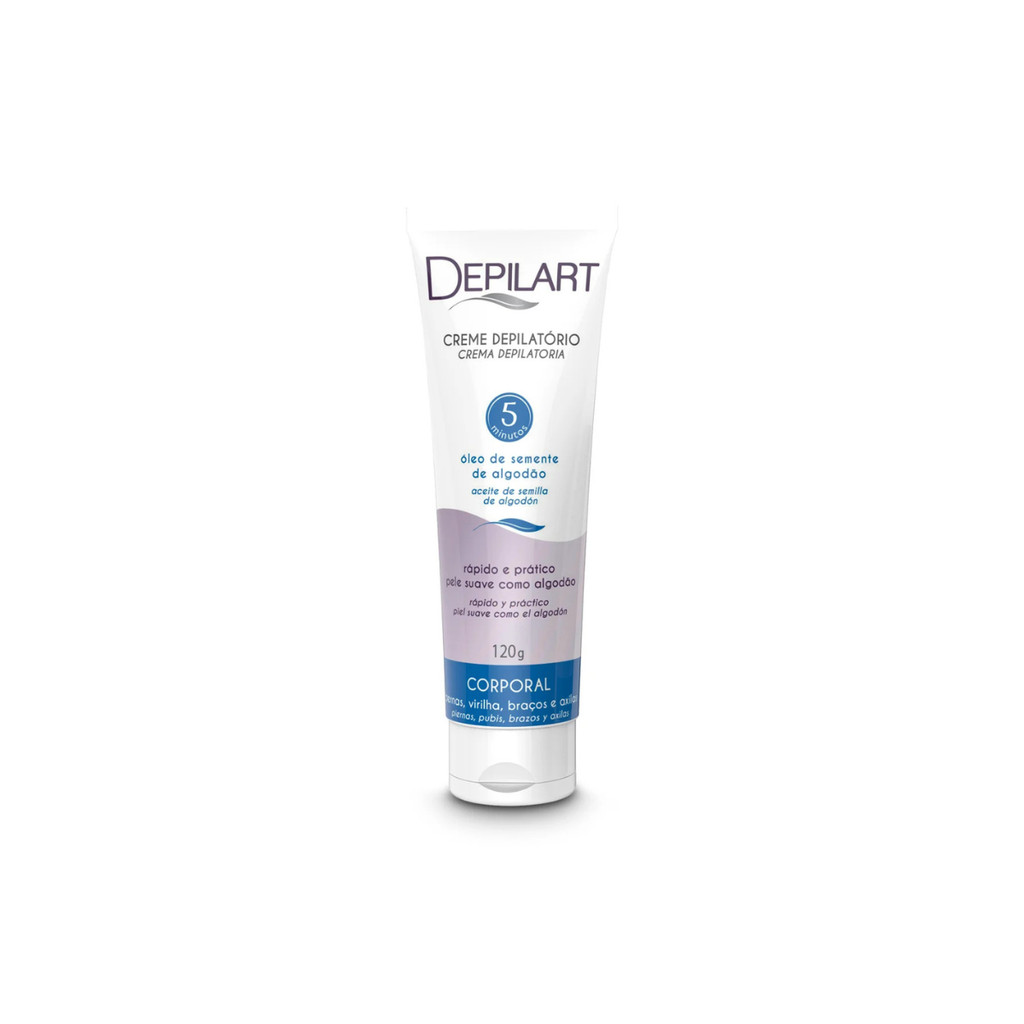 Creme Depilatório Corporal 120g Óleo Semente de Algodão - Depilart