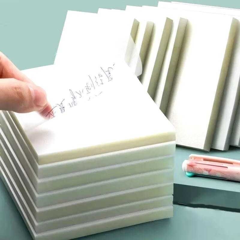 Bloco De Anotação Adesivo Transparente 50 Folhas 76x76cm/ 95x70cm - Papelaria em Oferta na Shopee
