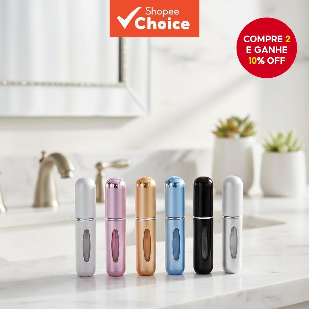  Frasco de spray de perfume leve de 5ML - Atomizador de cosméticos recarregável portátil com enchimento inferior