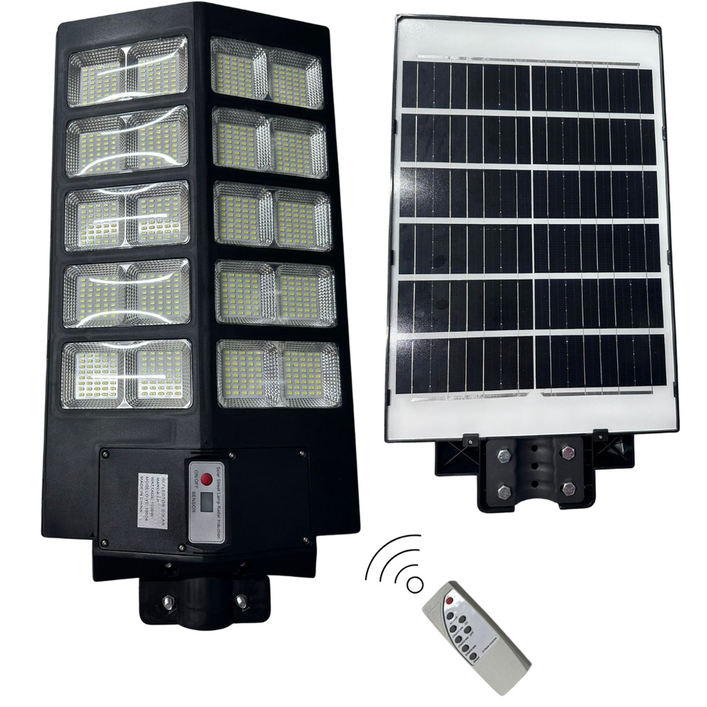 Luminária Pública Led Solar LP 1000W  Poste de Rua Com Sensor Ip67 Branco Frio