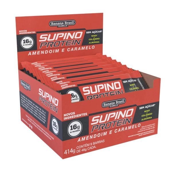 Barra Supino Protein Max Amendoim E Cobert Choc 9Un De 46g