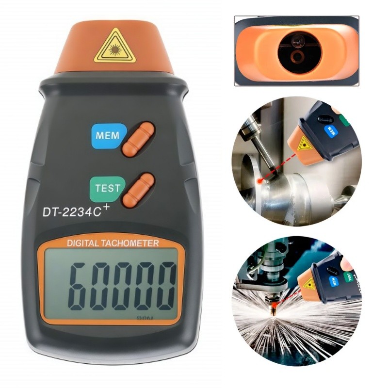 Tacômetro Lcd Digital Laser Dt-2234c+ Dt2234c Para Medir Rpm em Oferta na Shopee
