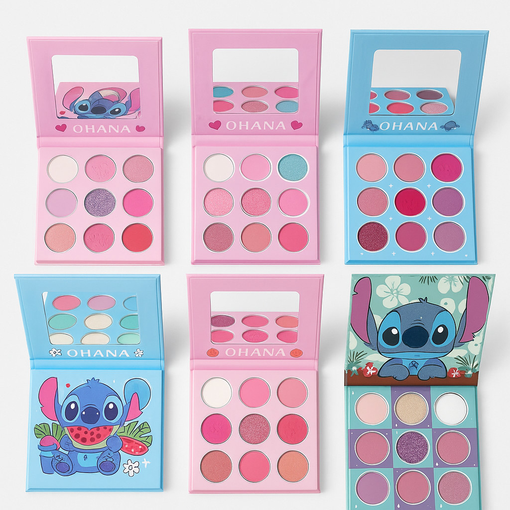 Paleta De Sombras Stitch Angel 9 Tons Maquiagem Infantil Juvenil