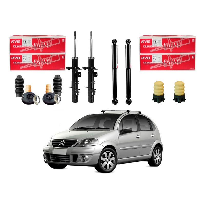 Kit Amortecedor Dianteiro Traseiro. C3 1.4 1.6 2003 A 2012