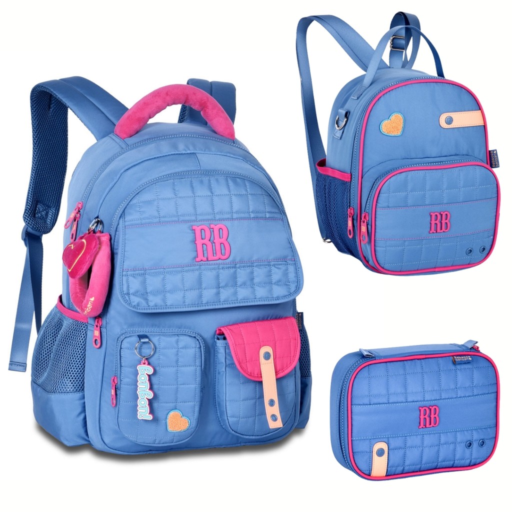 Kit Escolar Completo RB26239 Mochila Lancheira Estojo RB Cli em Oferta na Shopee