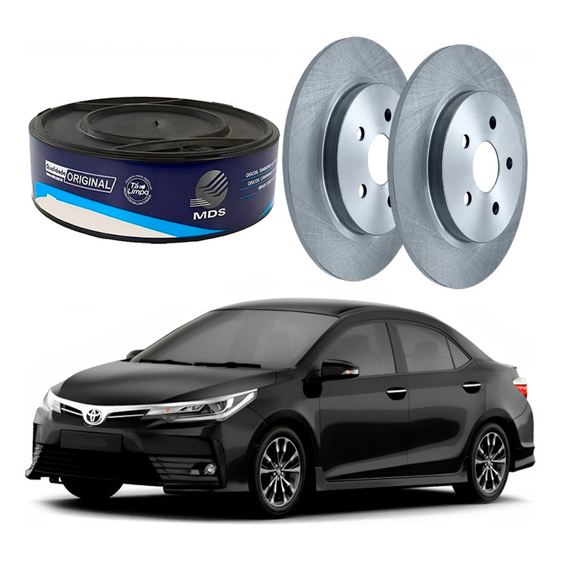 Par Disco Freio Traseiro Solido Corolla 1.8 2.0 2017 A 2019
