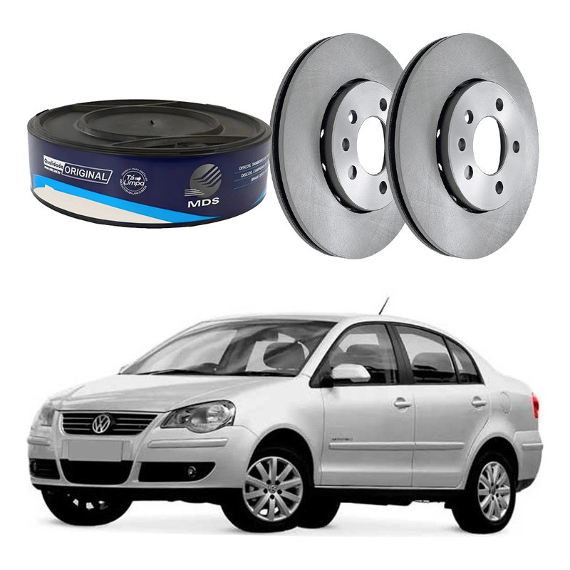 Par Disco De Freio Dianteiro Polo Sedan 1.6 2008 A 2012 em Oferta na Shopee