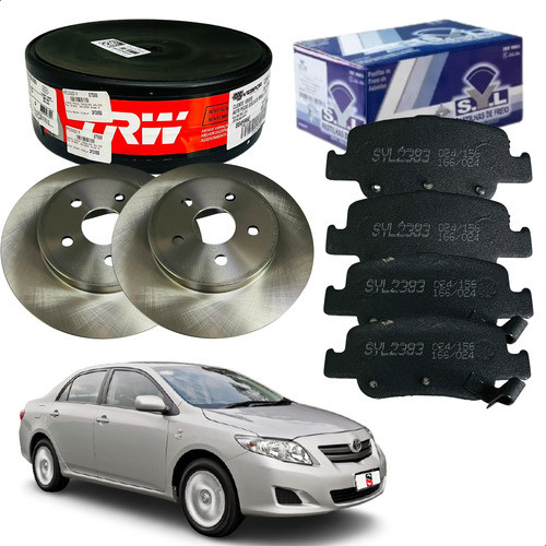 Kit Disco Pastilha Traseira Toyota Corolla 1.8 2009 A 2019.. em Oferta na Shopee