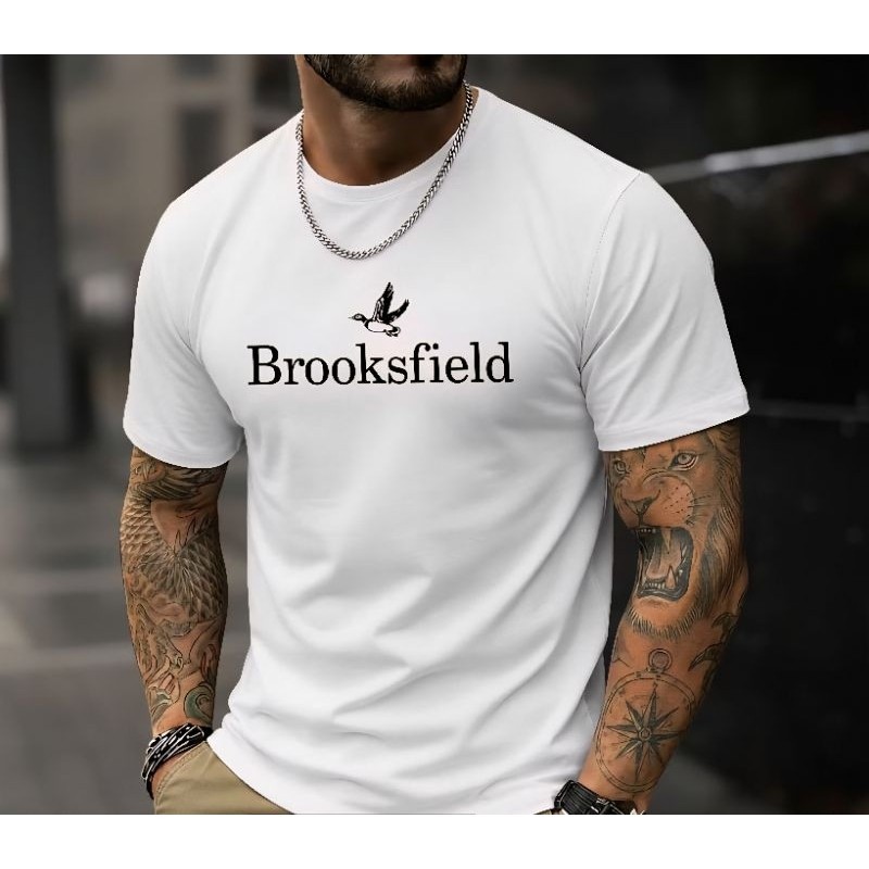 Camiseta Masculina 100% Algodão Estampada Brooksfield Gola Redonda entrega rapida em Oferta na Shopee