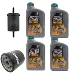 Kit Revisão 4 Litros Óleo Petronas 5W40 + Filtros Gol Saveiro Voyage Flex 2008 até 2013