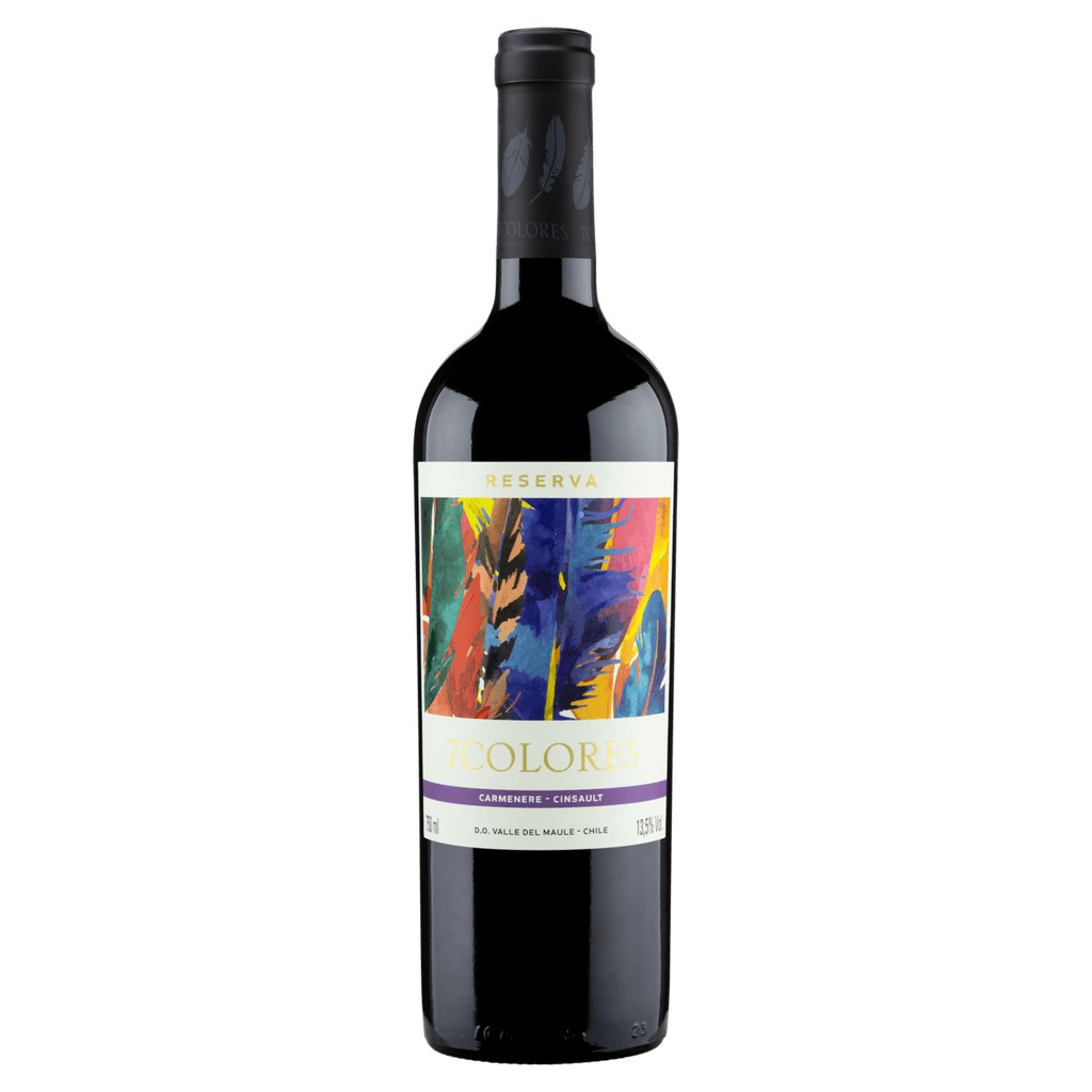 VINHO CHILENO 7 COLORES RESERVA CARMENERE CINSAULT TINTO 750ML
