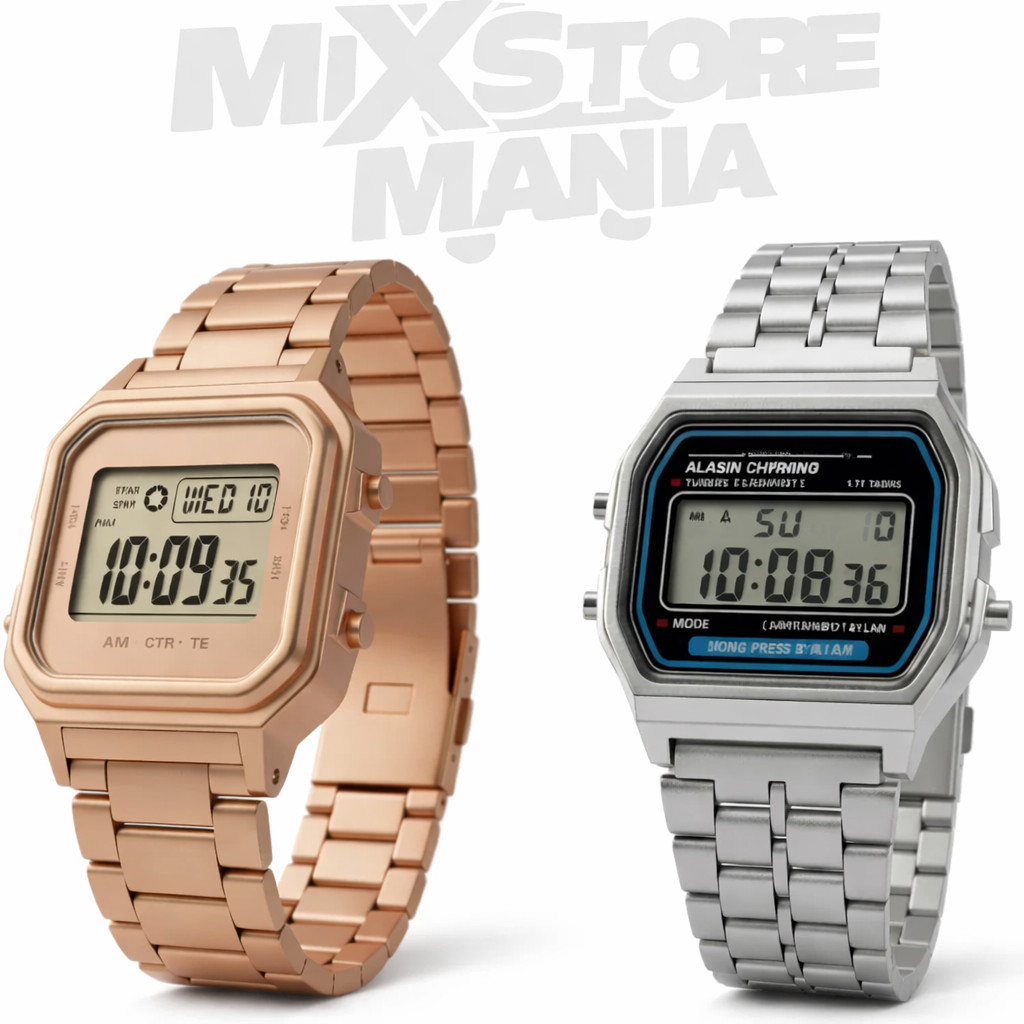 Kit 2 Relógios Digitais Retrô Vintage Unissex – Estilo, Conforto e Resistência em Oferta na Shopee