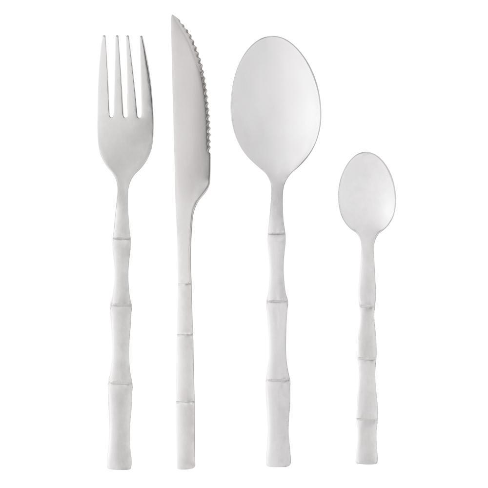 Faqueiro 16 Peças Bambu Elegant de Aço Inox - Lyor