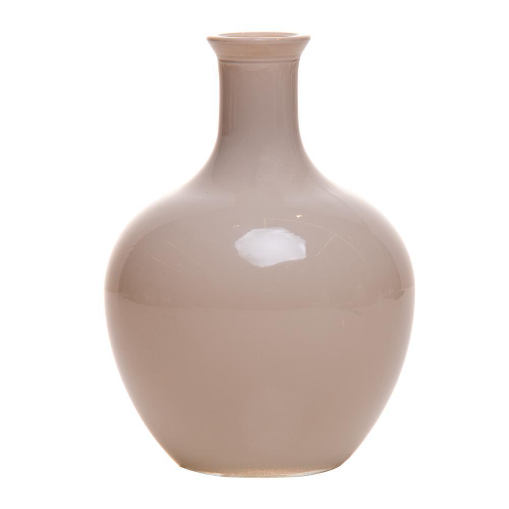 Vaso Dália 11cm x 7,5cm Cinza Vidro Lyor