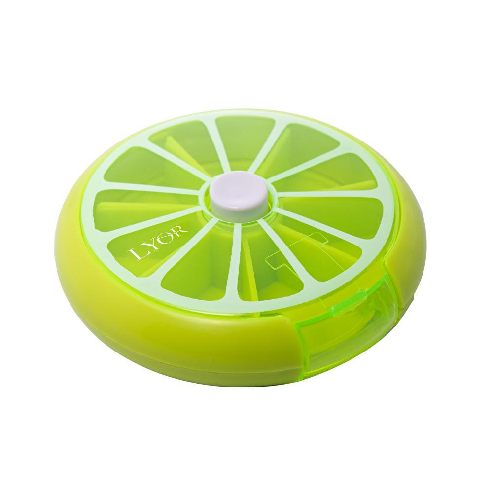 Porta Comprimidos Lyor Giratório de Plástico Verde em Oferta na Shopee