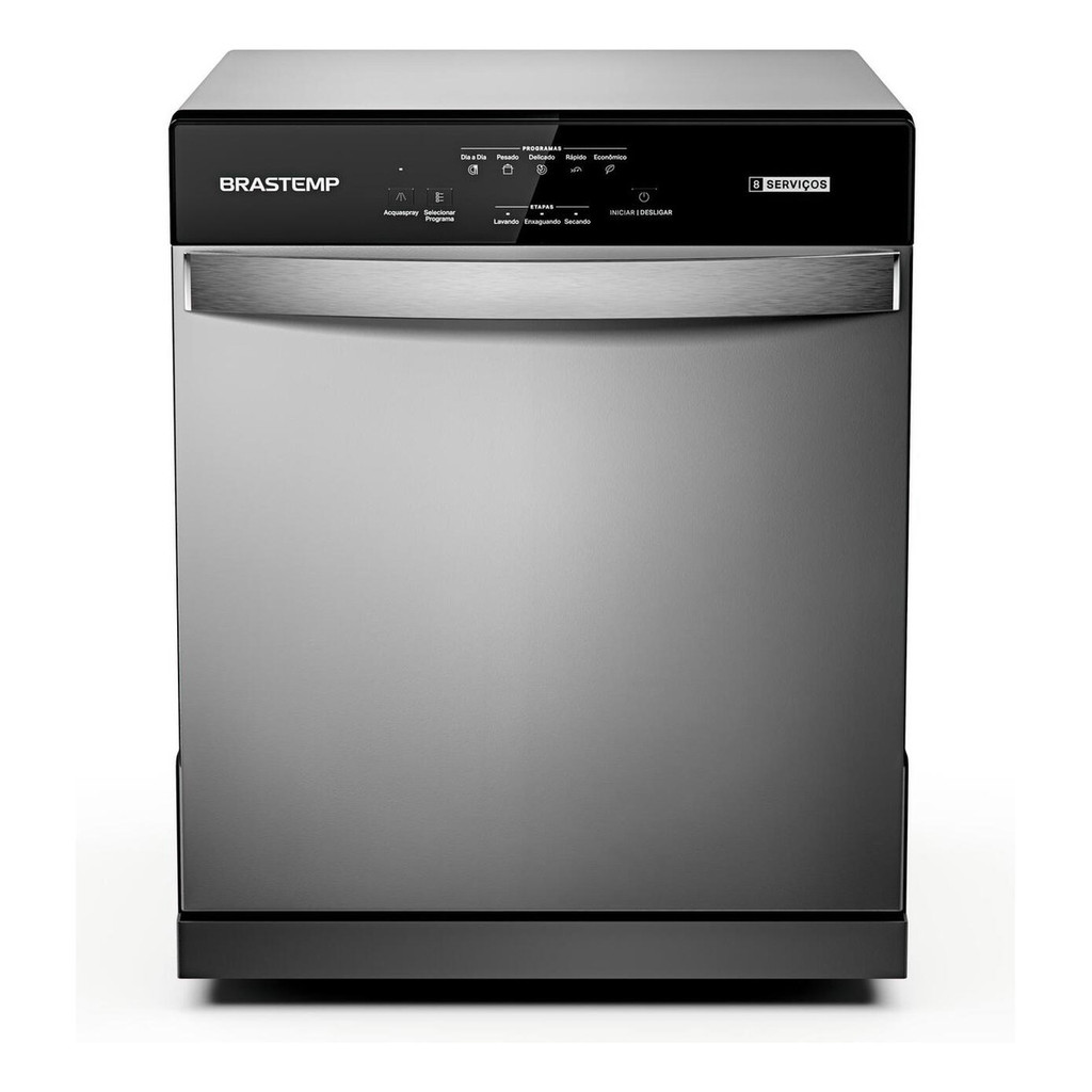 Lava Loucas 8 Servicos Compact Inox 127v - Brastemp