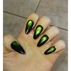 Unhas Postiças Decoradas Olho De Gato Magnético Cor Especial