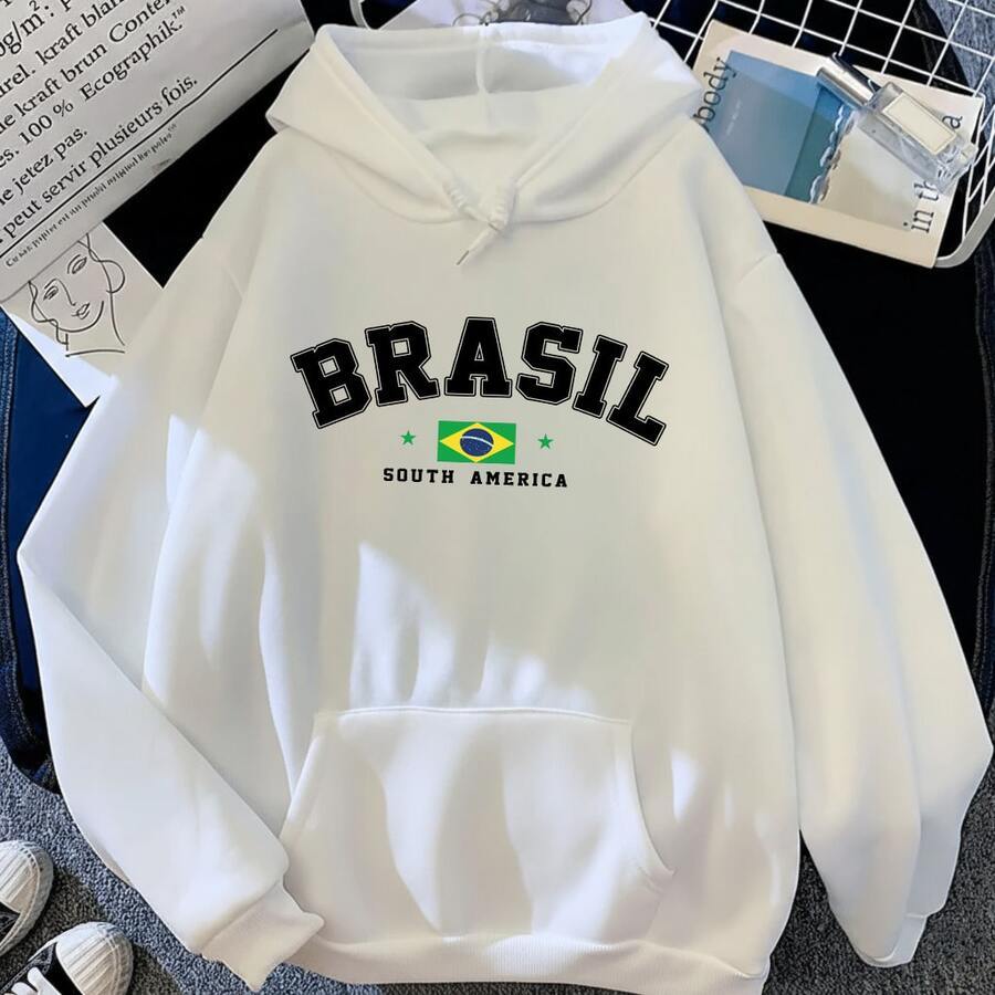 Moletom Canguru Masculino Brasil Copa Do Mundo Lançamento Inverno 2026
