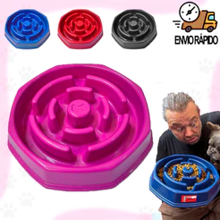 Comedouro Educativo Lento Médio Grande Porte Envio Rápido Comedouro Interativo