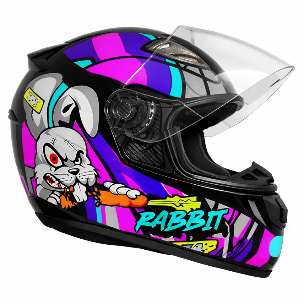 Capacete Moto Feminino Ebf Rabbit Rosa em Oferta na Shopee