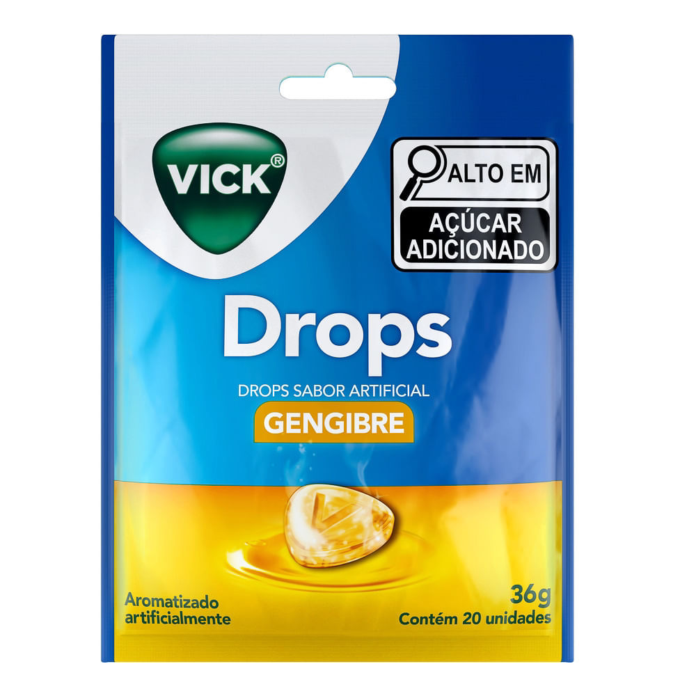 Pastillha Vick Drops Sabor Gengibre com 20 Unidades em Oferta na Shopee