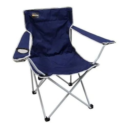 Cadeira Dobrável Camping Leve Compacta Azul Assento Resistente Portátil Fácil Transporte Uso Externo Lazer Praia Piqu...